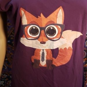 American Apparel Tops - American Apparel smart fox cap sleeve tee large American Apparel Tops - American Apparel smart fox cap sleeve tee large